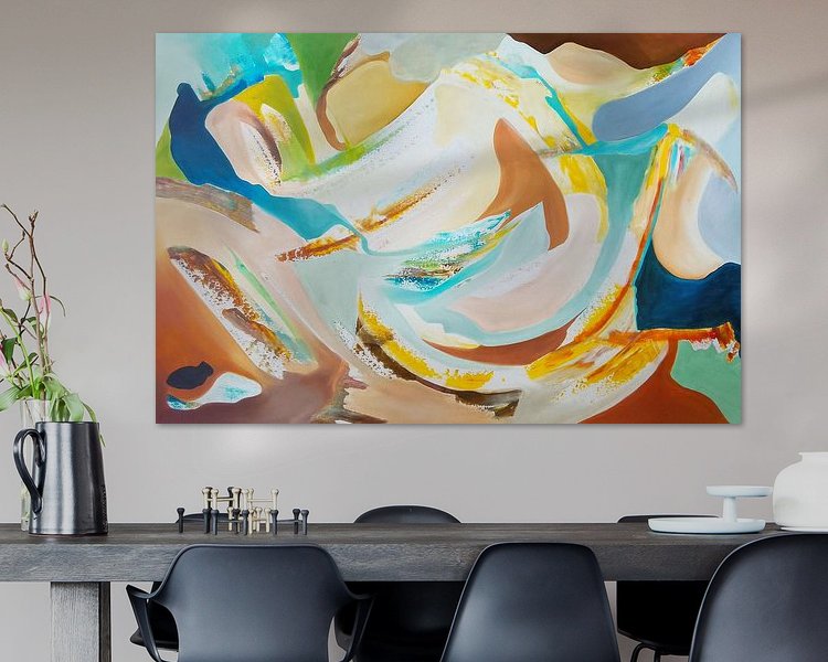 Voorbeeld van het werk in een kamer