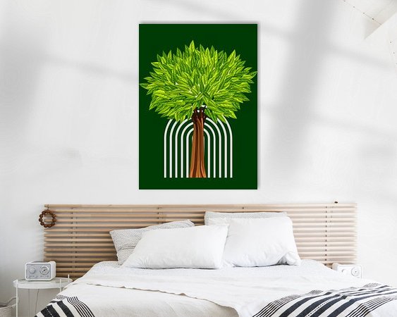 Voorbeeld van het werk in een kamer