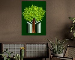 Voorbeeld van het werk in een kamer