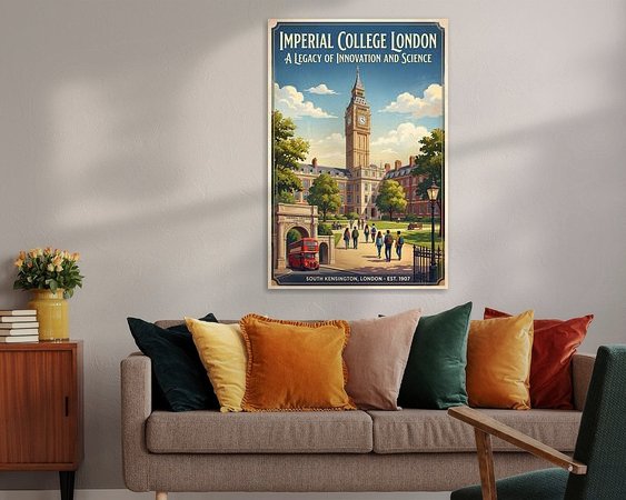 Voorbeeld van het werk in een kamer
