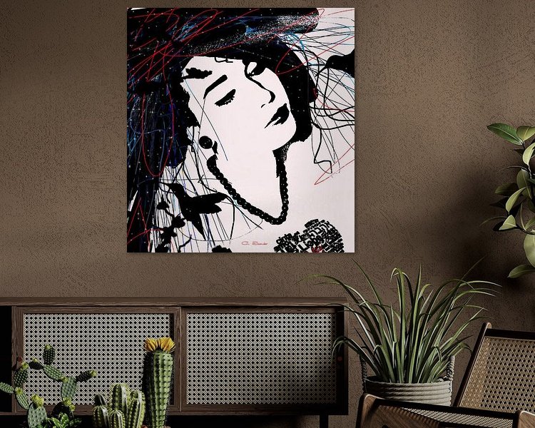 Voorbeeld van het werk in een kamer