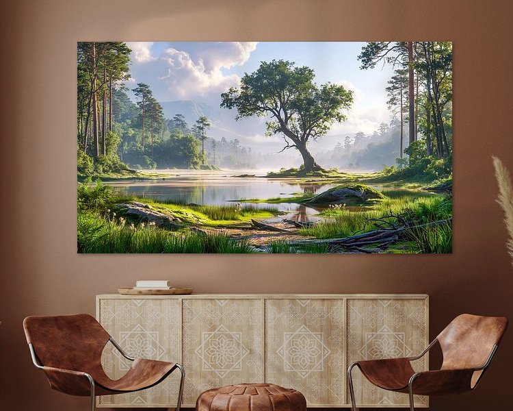 Voorbeeld van het werk in een kamer