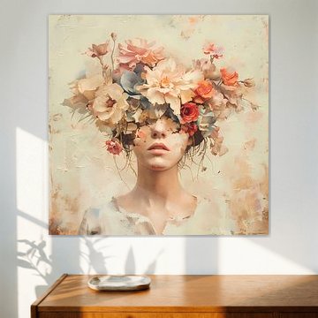 Femme et fleurs
