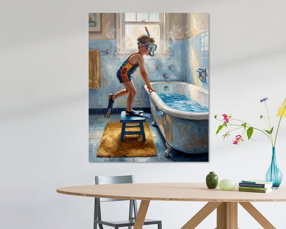 Voorbeeld van het werk in een kamer