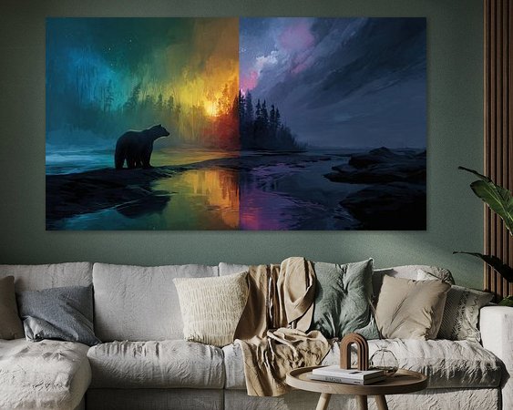 Voorbeeld van het werk in een kamer