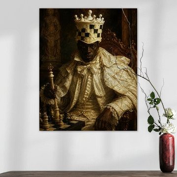Baroque Chess King on a Golden Throne by Peter Pen Drawings and Paintings