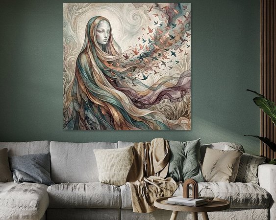 Voorbeeld van het werk in een kamer