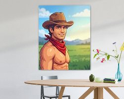 Example of the artwork in a room