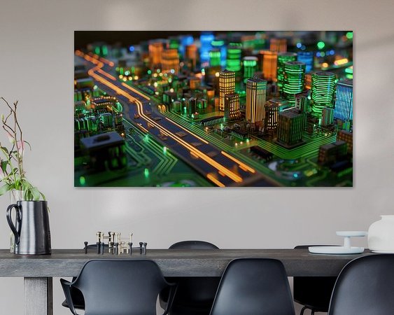 Voorbeeld van het werk in een kamer