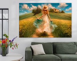 Voorbeeld van het werk in een kamer