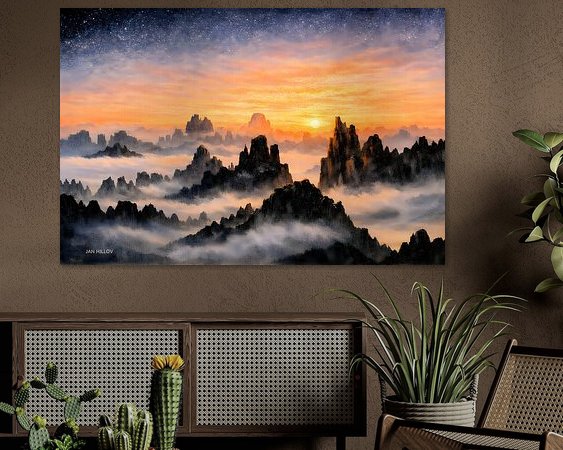 Voorbeeld van het werk in een kamer
