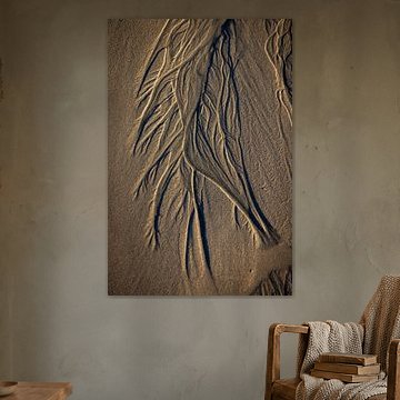 Detailreiche Sandstruktur mit organischen Linien von Harald Bader Photography
