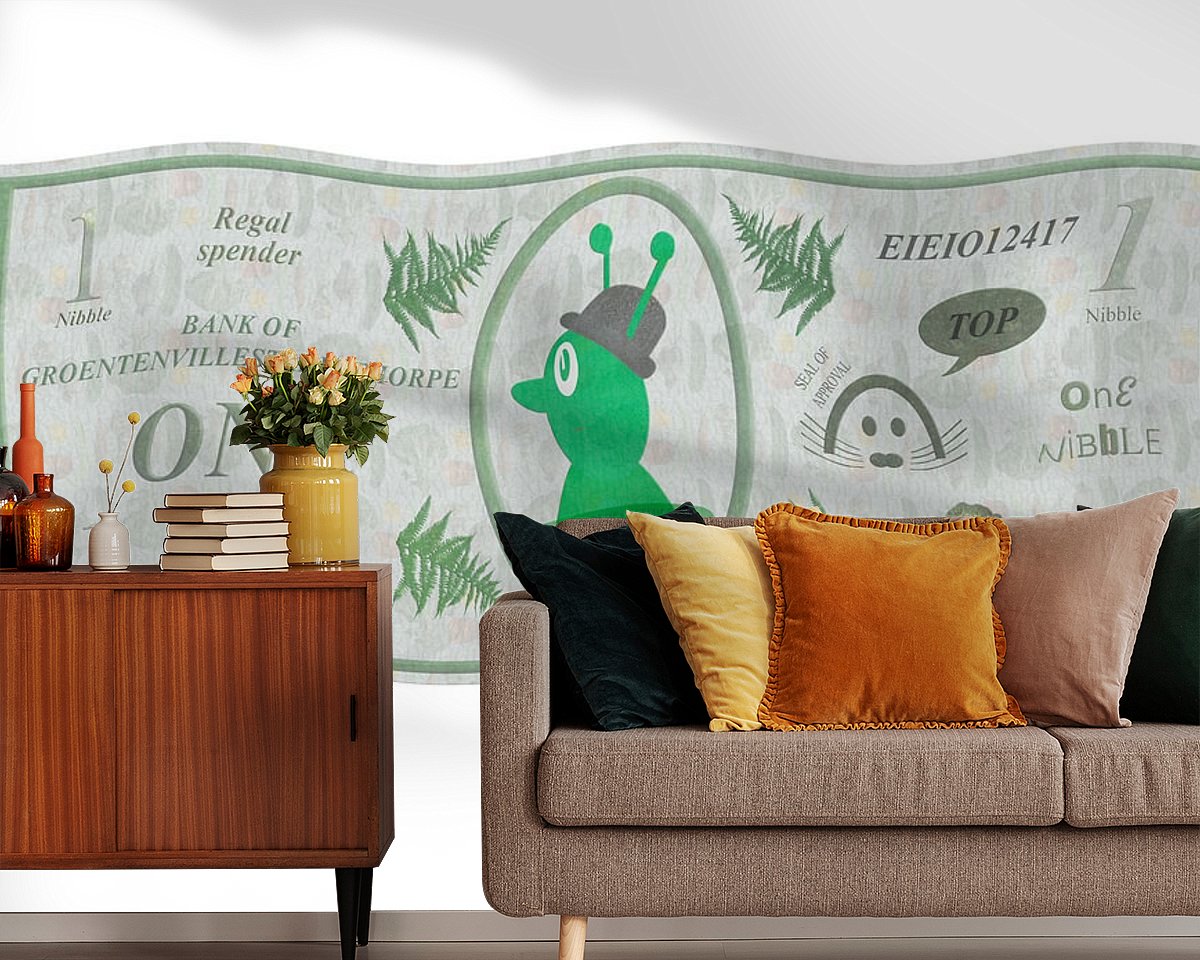 Voorbeeld van het werk in een kamer