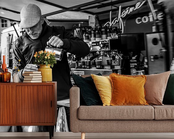 Voorbeeld van het werk in een kamer