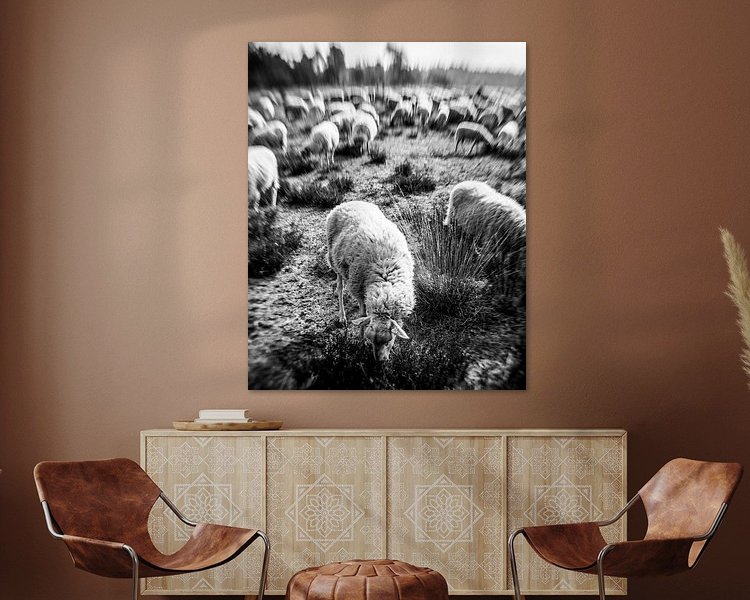 Voorbeeld van het werk in een kamer