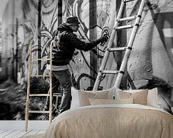 Voorbeeld van het werk in een kamer