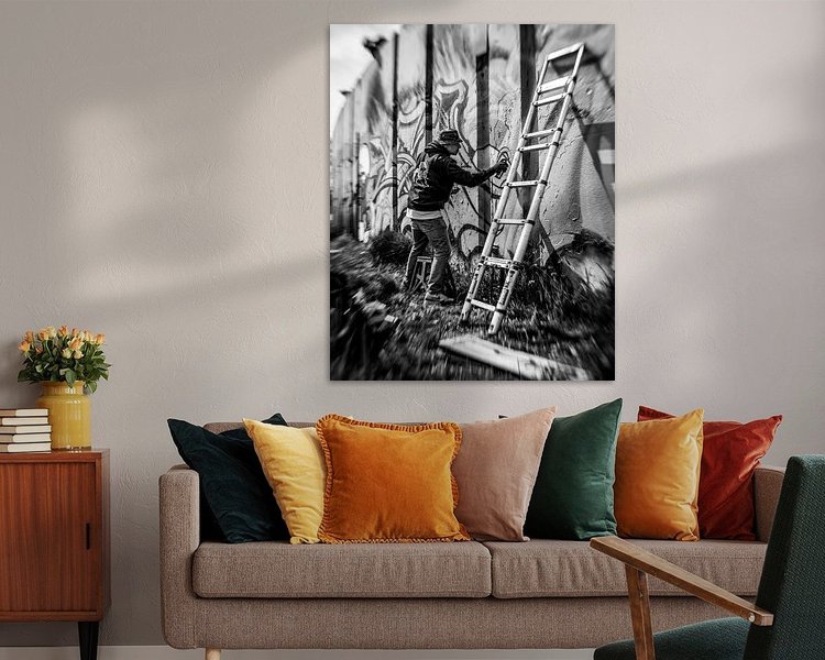 Voorbeeld van het werk in een kamer