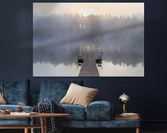 Voorbeeld van het werk in een kamer