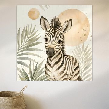 Boho Botanical Nursery Collection - Baby Zebra