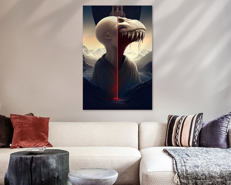 Voorbeeld van het werk in een kamer