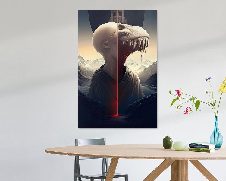 Voorbeeld van het werk in een kamer