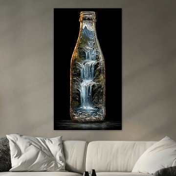 Wasserfall in einer Glasflasche von TheXclusive Art