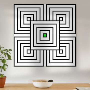 Overlapp | 2x2 | N=05 | L=1:3 | V=01 | Color=Green von Gerhard Haberern