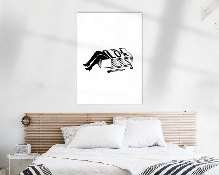 Voorbeeld van het werk in een kamer