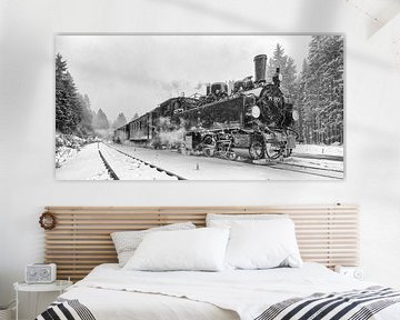 Steam trains in the Harz Mountains, old times revive by Hans Brinkel