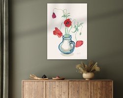 Voorbeeld van het werk in een kamer