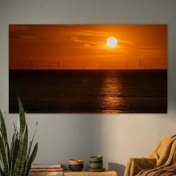 Ein letzter Hauch von Sonne über der Nordsee von Peter Bartelings
