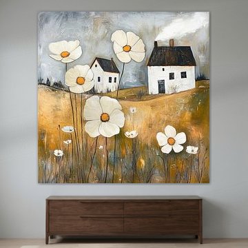 Enorme witte bloemen