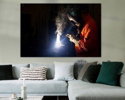 Voorbeeld van het werk in een kamer