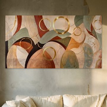 Landscape in earth tones "Circle of life "