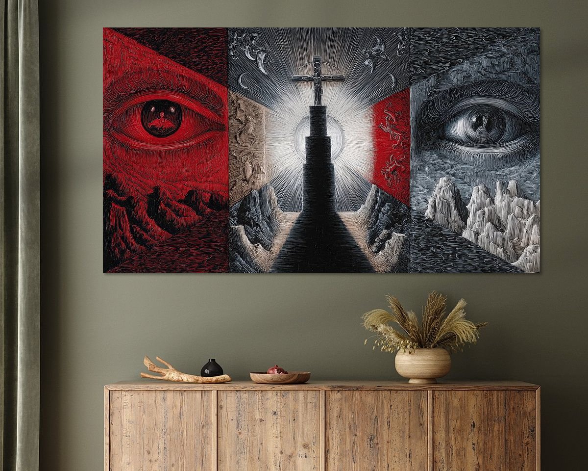 Voorbeeld van het werk in een kamer