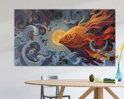 Example of the artwork in a room