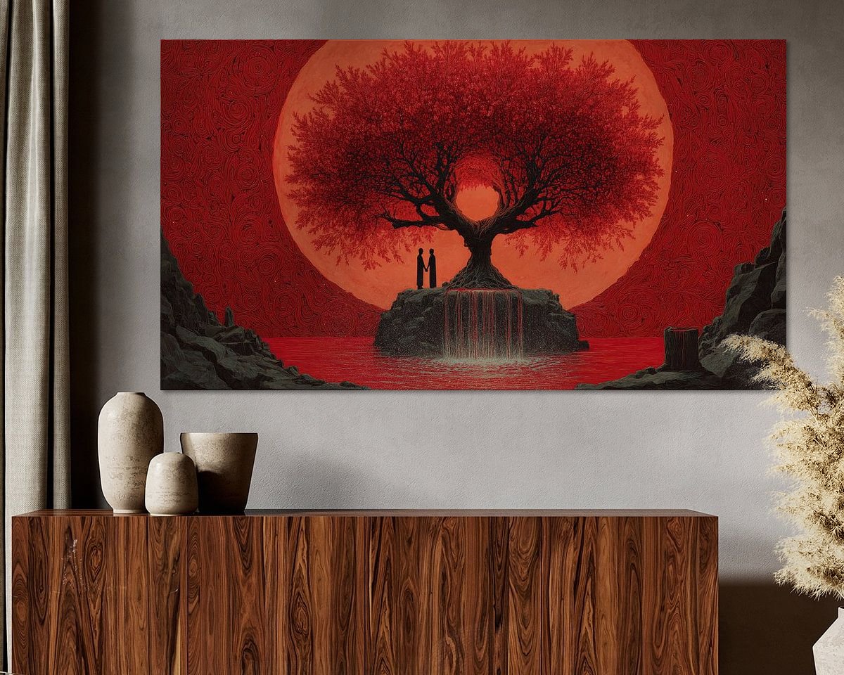 Voorbeeld van het werk in een kamer