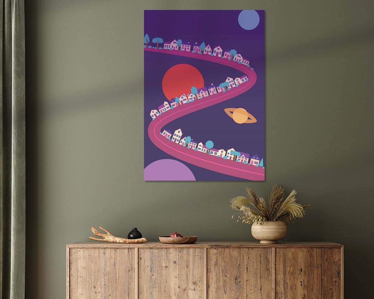 Voorbeeld van het werk in een kamer
