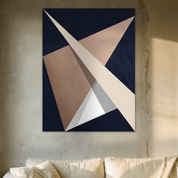 Zeitgenössische minimalistische geometrische abstrakte Kunst, erdige Töne