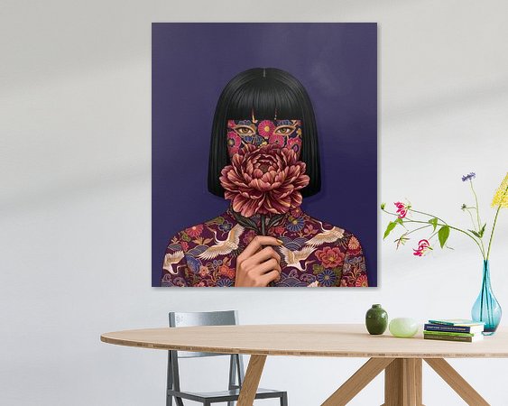 Voorbeeld van het werk in een kamer