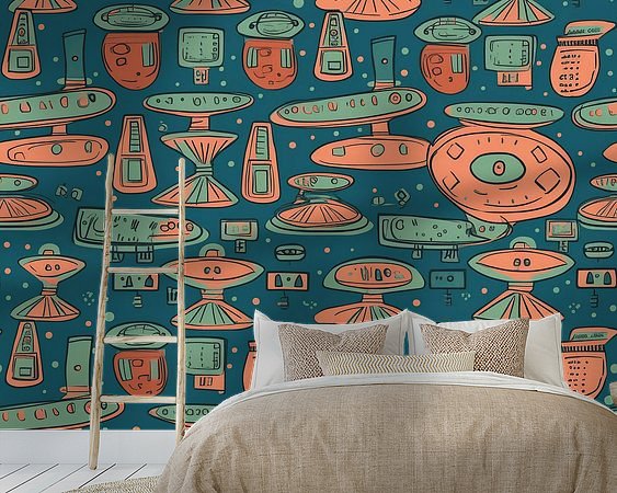 Voorbeeld van het werk in een kamer