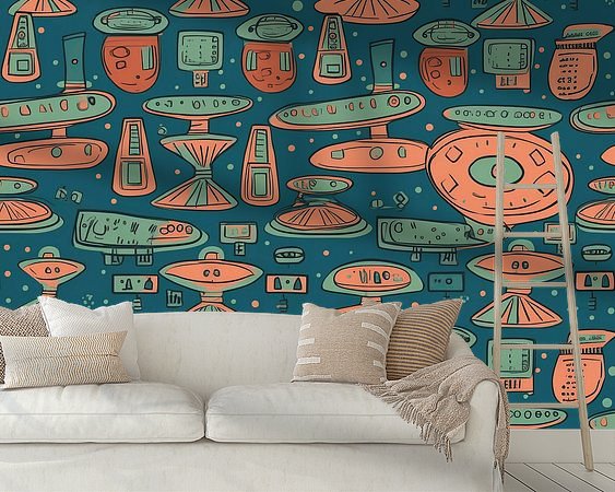 Voorbeeld van het werk in een kamer