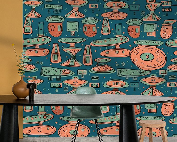 Voorbeeld van het werk in een kamer