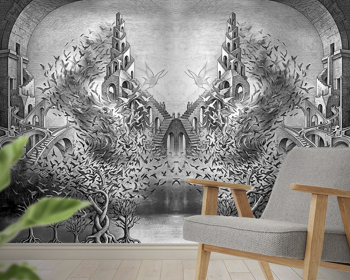 Voorbeeld van het werk in een kamer