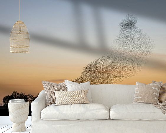 Voorbeeld van het werk in een kamer