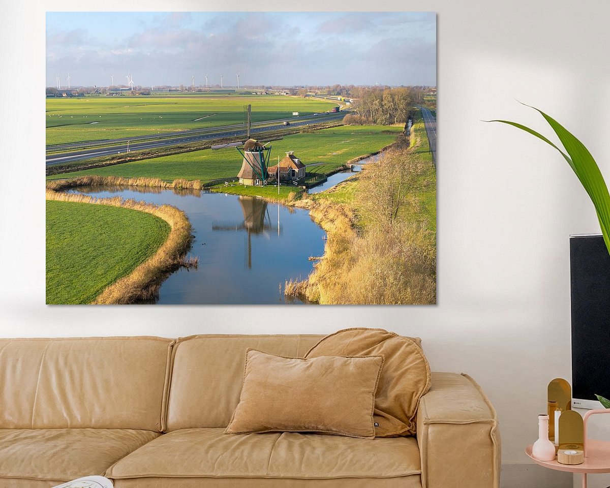 Voorbeeld van het werk in een kamer
