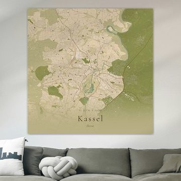 Historische Landkarte von Kassel, Deutschland von Ortsdrucke
