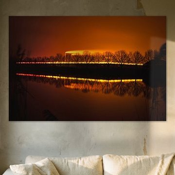Lightbreath – The Glow of the Night above the Greenhouses by Erwin Duijvestijn