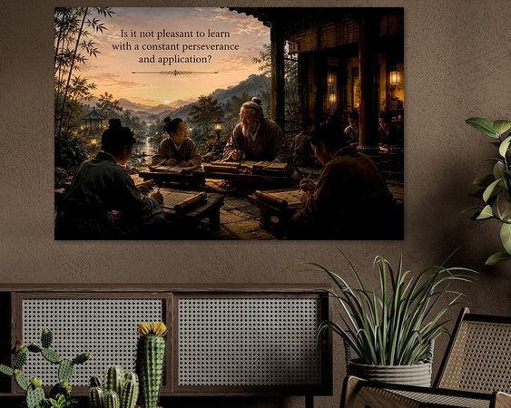 Voorbeeld van het werk in een kamer