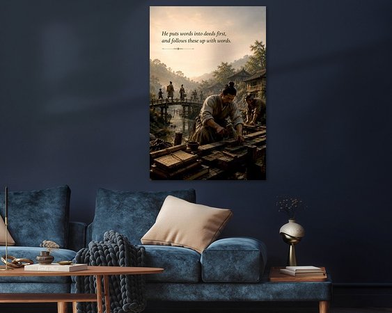 Voorbeeld van het werk in een kamer